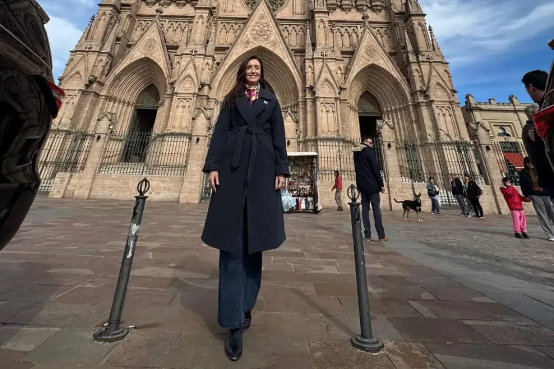 Victoria Villarruel en la Basilica de Lujan