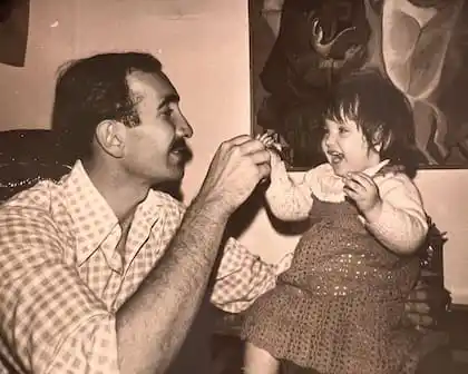 Victoria Villarruel y su padre